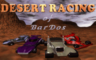 Desert Racing of BarDos (Amiga) screenshot: Title screen