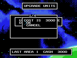 Mecha Taisen on Planet Oldskool (MSX) screenshot: Upgrade units while you can