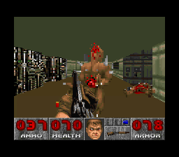Doom (SNES) screenshot: This was the last guy between me and the exit.