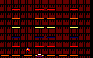 Bumpy's Arcade Fantasy (Amstrad CPC) screenshot: When all items are picked up, the exit appears