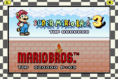 Super Mario Advance 4: Super Mario Bros. 3 (Game Boy Advance) screenshot: Choose a Remake Game