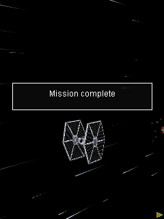 Star Wars: Imperial Ace (J2ME) screenshot: Mission completed