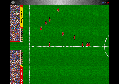 Team (Atari ST) screenshot: The teams and referee emerge