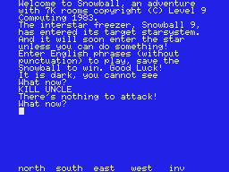 Snowball (MSX) screenshot: So here I am...