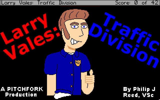 Larry Vales: Traffic Division (DOS) screenshot: Title screen