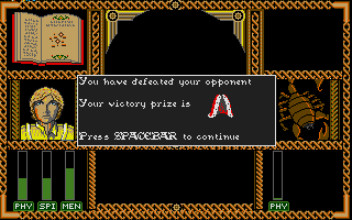 Wizard Warz (Atari ST) screenshot: We win