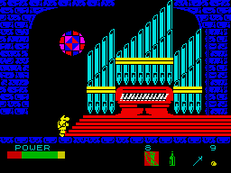 Sir Fred (ZX Spectrum) screenshot: Pipe organ.