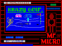 Crazy Golf (ZX Spectrum) screenshot: Loading screen