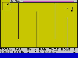 Crazy Golf (ZX Spectrum) screenshot: This is bound to go in