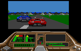 Techno Cop (Atari ST) screenshot: On the road