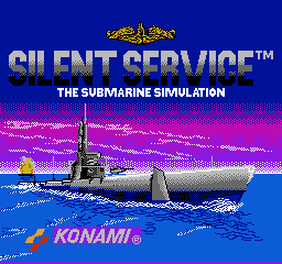 Silent Service (NES) screenshot: Title screen (European version)