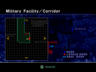 Dino Crisis 2 (PlayStation) screenshot: Map detail