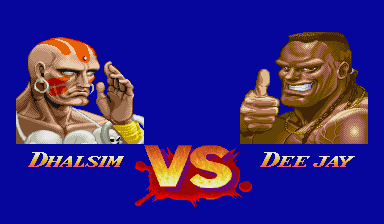 Super Street Fighter II (Sharp X68000) screenshot: Versus screen