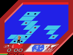 Rock n' Bolt (ColecoVision) screenshot: A red dot means it is fastened in the wrong spot