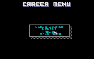 Footballer of the Year 2 (Atari ST) screenshot: Career menu
