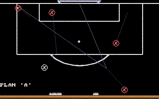 Footballer of the Year 2 (Atari ST) screenshot: One of these pre-planned routines
