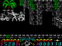 Corsarios (ZX Spectrum) screenshot: This is no time for bendy-legged dancing