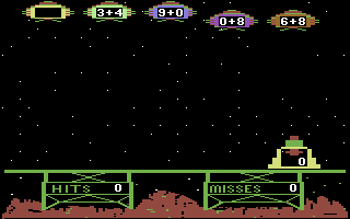 Alien Addition (Commodore 64) screenshot: Starting out