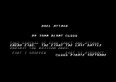 Duel Attack (Commodore 64) screenshot: Title Screen