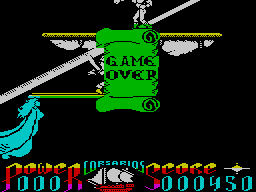 Corsarios (ZX Spectrum) screenshot: Game Over