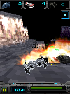 Star Wars: Imperial Ace (J2ME) screenshot: Something getting blown up