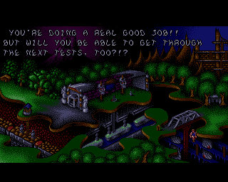 Ghost Battle (Amiga) screenshot: Why, thank you!