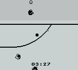 Super Kick Off (Game Boy) screenshot: The keeper puts the ball in motion again.