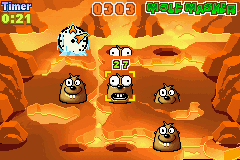 Whac-A-Mole (Game Boy Advance) screenshot: Lava world