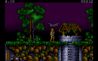 Ghost Battle (Atari ST) screenshot: Would you like a side of Shadow of the Beast to go with your Ghost'n'Goblins?
