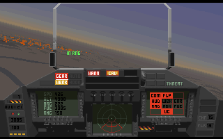 TFX (Amiga) screenshot: We are hit...