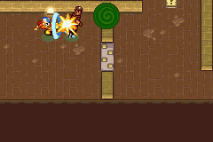 Avatar: The Last Airbender - The Burning Earth (Game Boy Advance) screenshot: Rd. 2 piece of wood
