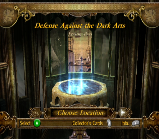Harry Potter and the Goblet of Fire (GameCube) screenshot: Select next location to visit.