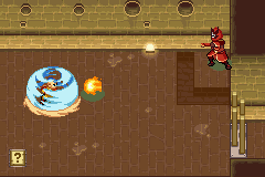 Avatar: The Last Airbender - The Burning Earth (Game Boy Advance) screenshot: Ain't no fireball going to hit me.