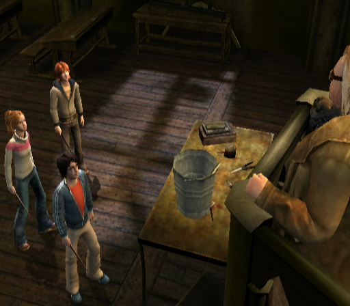 Harry Potter and the Goblet of Fire (GameCube) screenshot: Professor Moody has some tasks for you.