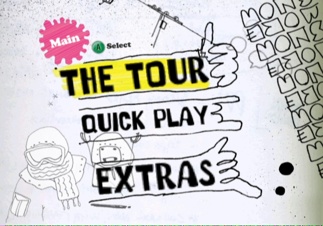 SSX on Tour (GameCube) screenshot: The main menu
