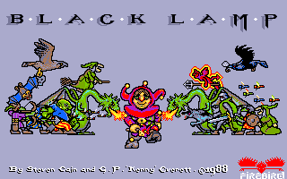 Black Lamp (Amiga) screenshot: Title screen