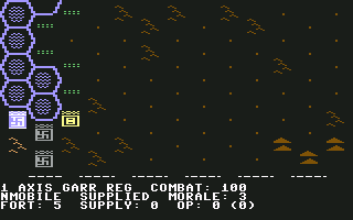 Knights of the Desert (Commodore 64) screenshot: Let the games begin.