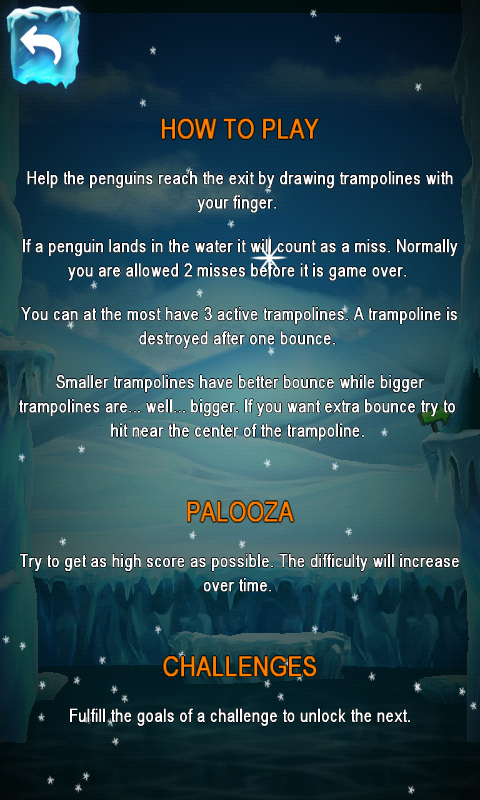 Penguin Palooza (Android) screenshot: How to play