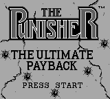 The Punisher: The Ultimate Payback! (Game Boy) screenshot: Title screen