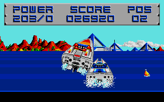 Off Shore Warrior (Atari ST) screenshot: This looks dangerous