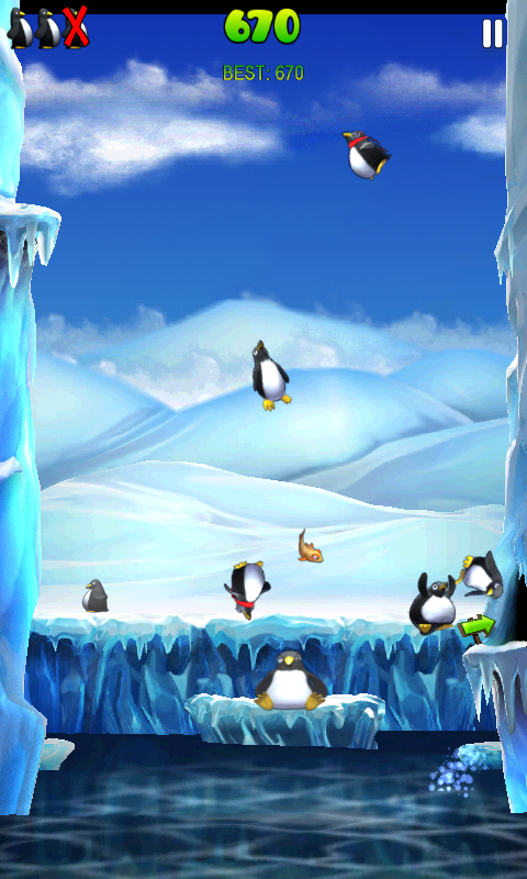 Penguin Palooza (Android) screenshot: Getting hectic