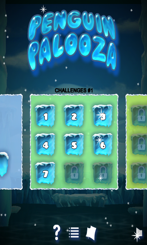 Penguin Palooza (Android) screenshot: Challenges