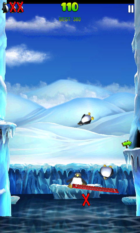 Penguin Palooza (Android) screenshot: Penguin lost