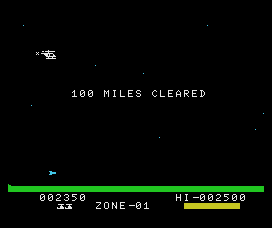 Super Cobra (MSX) screenshot: 100 miles cleared