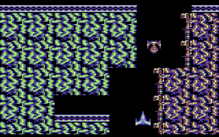 Tamer Part Two (Commodore 64) screenshot: First alien shuttle