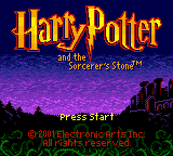 Harry Potter and the Sorcerer's Stone (Game Boy Color) screenshot: Title screen.