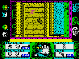 Avenger (ZX Spectrum) screenshot: Rope.