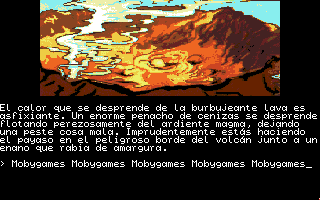 La Aventura Original (Amiga) screenshot: Volcano