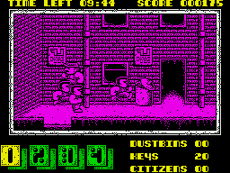 Joe Blade II (ZX Spectrum) screenshot: Missed...
