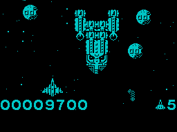 Hades Nebula (ZX Spectrum) screenshot: Boss of 2 level.